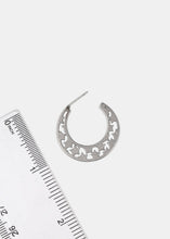 Load image into Gallery viewer, Cut-Out Design Open Hoop Earrings
