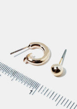 Load image into Gallery viewer, 6-pair Ball &amp; Hoop Earrings
