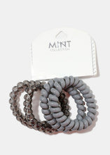 Load image into Gallery viewer, 4-Piece Neutral Spiral Hair Ties
